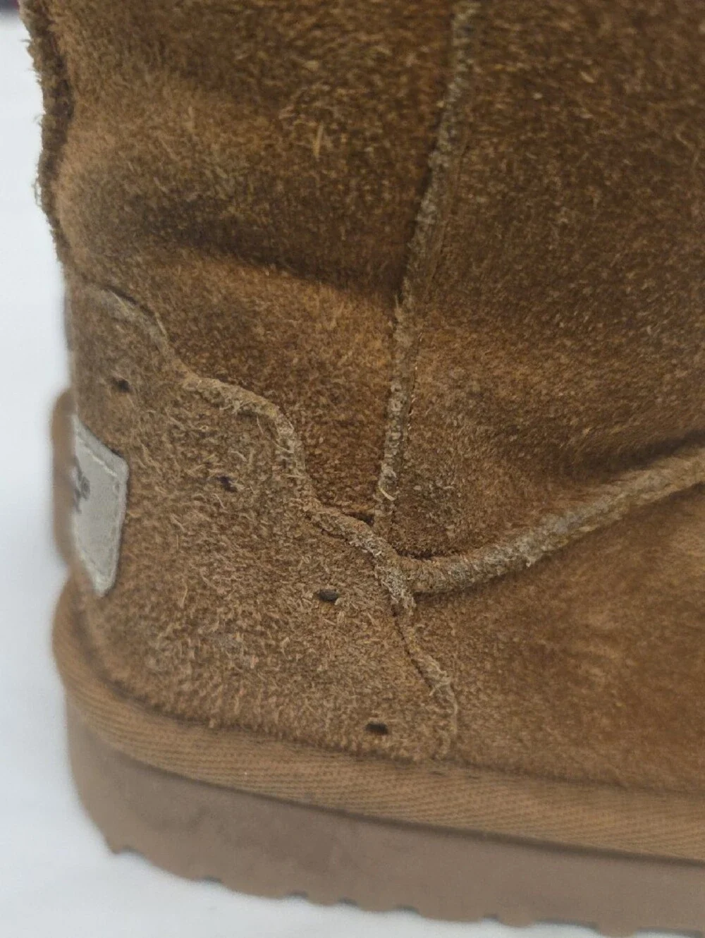 UGG Australia Fame Chestnut Suede Shearling Boots Toddler Size 6